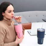 30oz Stainless Steel Insulated Tumbler with Straw