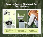 White 40 oz Leak Proof Stainless Steel Tumbler