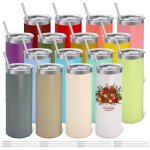 16 Pack Insulated Stainless Steel Tumblers - 20oz