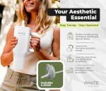 White 40 oz Leak Proof Stainless Steel Tumbler