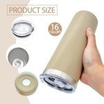 16 Pack Insulated Stainless Steel Tumblers - 20oz