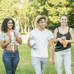 Bzyoo Double Wall Insulated Tumbler with Straw - Orange