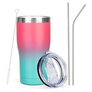 20oz Insulated Coffee Tumbler with Lid & Straw
