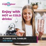 Charming Flower Girl Tumbler with Straw - Seafoam