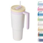 40 oz Insulated Tumbler with Handle & Straw