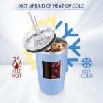 16 Pack 20oz Insulated Stainless Steel Tumblers