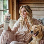 Dog Mom 40 oz Stainless Steel Tumbler with Straw