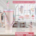 Sanilinwild 40 oz Insulated Travel Tumbler - Pink Gold