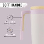 40 oz Insulated Tumbler with Handle & Straw