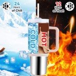 Sanilinwild 40 oz Insulated Travel Tumbler - Pink Gold