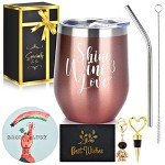 Gold 12 oz Wine Tumbler Set for All Occasions
