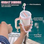 Sanilinwild 40 oz Insulated Travel Tumbler - Pink Gold