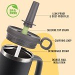 40oz Insulated Stainless Steel Tumbler with Straw