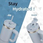 Konokyo 40 oz Lavender Insulated Tumbler with Handle