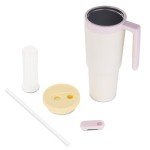 40 oz Insulated Tumbler with Handle & Straw