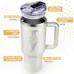 Personalized 40oz Monogrammed Tumbler for Women