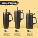 40oz Insulated Stainless Steel Tumbler with Straw