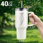Personalized 40oz Monogrammed Tumbler for Women