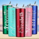 Custom Engraved 20 oz Skinny Tumblers with Lids