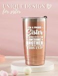 Rose Gold Insulated Wine Tumbler for Sisters