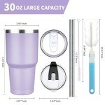 30 oz Insulated Stainless Steel Tumbler – Light Purple