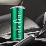 Custom Engraved 20 oz Skinny Tumblers with Lids