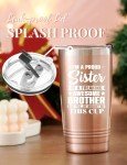 Rose Gold Insulated Wine Tumbler for Sisters