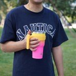 40 oz Rainbow Tumbler with Handle & Straws