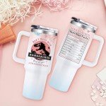 Dinosaur Travel Cup for Mom - 40 Oz Tumbler