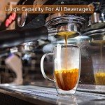 Double Wall Glass Coffee Mugs Set of 2