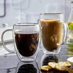 Double Wall Glass Coffee Mugs Set of 2