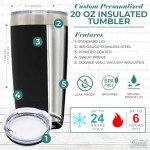 Customized Stainless Steel Travel Tumbler - 20 oz