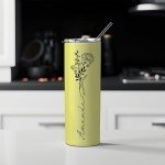 Personalized Birth Flower Tumblers for Her - 20 Oz