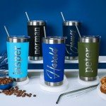Custom Stainless Steel 20 oz Tumbler - 13 Designs