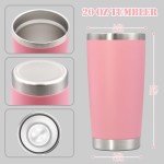 20 oz Insulated Stainless Steel Travel Tumbler - Pink