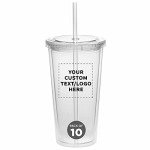 Personalized 20 oz Double Wall Acrylic Tumblers - Set of 10