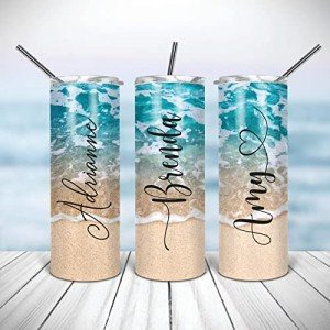 Personalized Beach Tumbler | 20oz Stainless Steel