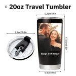 Custom 20oz Stainless Steel Photo Coffee Tumbler