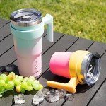 30 oz Stainless Steel Tumbler with Handle & Straw