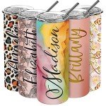 Customizable 20 Oz Skinny Tumbler with Straw