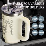 Custom 40 Oz Tumbler with Handle and Straw