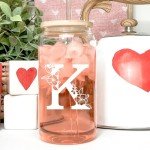 Custom Monogram Tumbler with Bamboo Lid & Straw