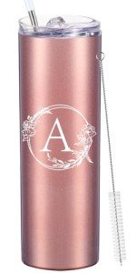Monogrammed 20oz Skinny Tumbler with Initials