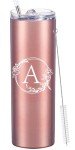 Monogrammed 20oz Skinny Tumbler with Initials