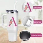 Personalized 40oz Monogrammed Tumbler for Women