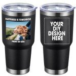 Custom 30oz Stainless Steel Tumbler with Lid & Straw