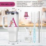 Personalized 40oz Monogrammed Tumbler for Women