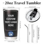 Custom Stainless Steel Tumblers - Set of 6/12/24/48