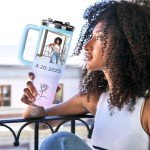 Custom 40 oz Tumbler with Handle and Straw