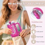 Personalized 40 oz Monogrammed Tumbler with Handle